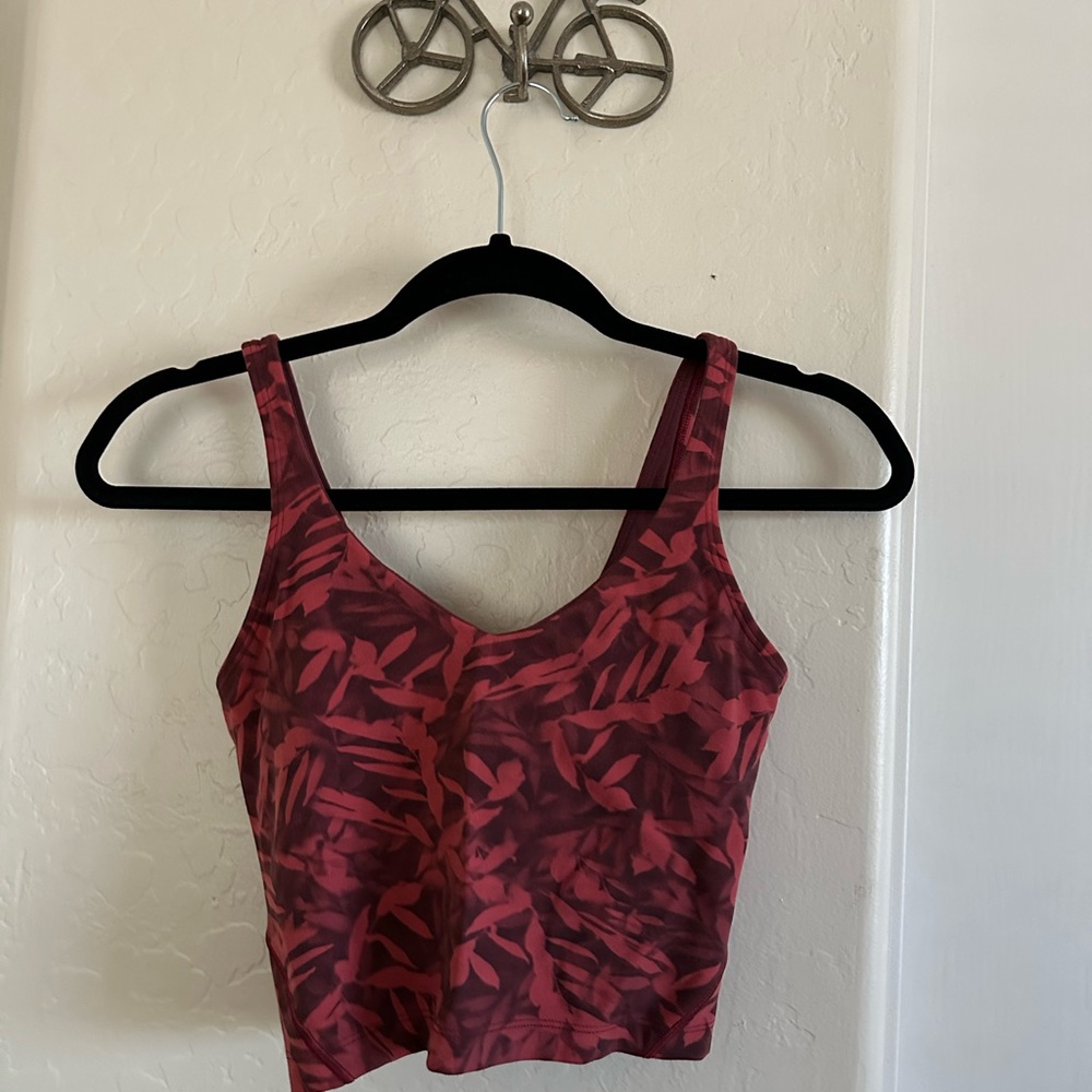 Lululemon Align Tank in Spray Leaf Fireside Red — 4